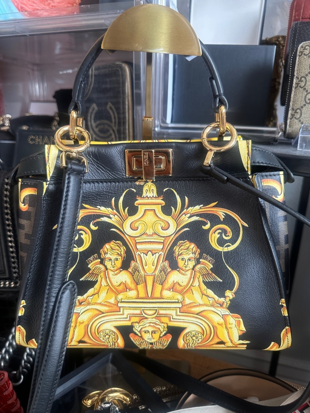 Fendi x Versace Fendace Baroque Peekaboo Bag Two Way Limited Edition 2022